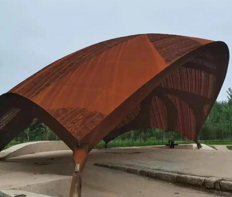 隆子耐候钢幕墙案例